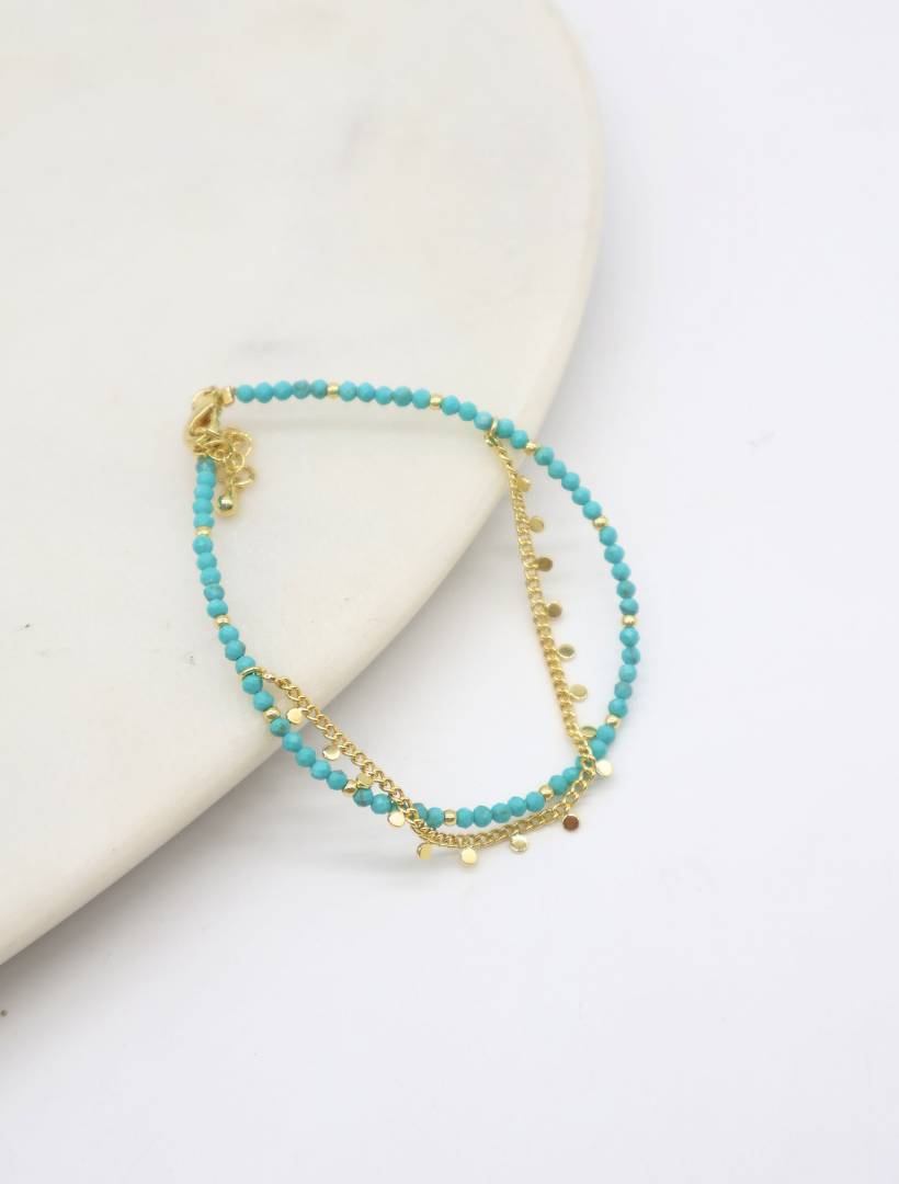 Semi Precious Stone Bracelet Turquoise