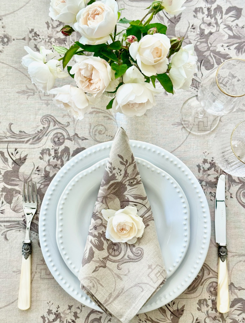 Honfleur French Linen Table Cloth (150cm x 320cm)