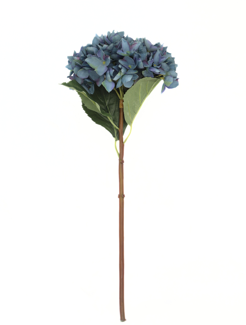 Hydrangea Stem 52cm Antique Blue