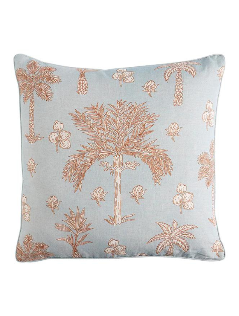 St Lucia Palm Linen Cushion 50cm x 50cm