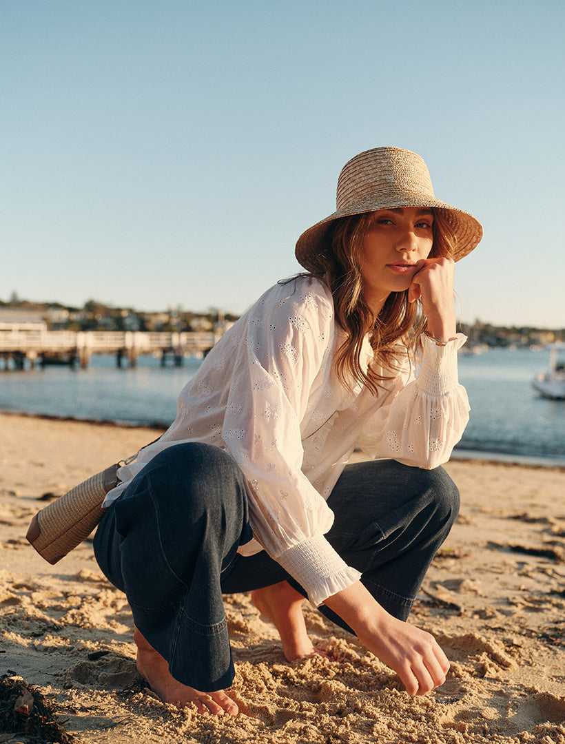 Amelie Lace Blouse White