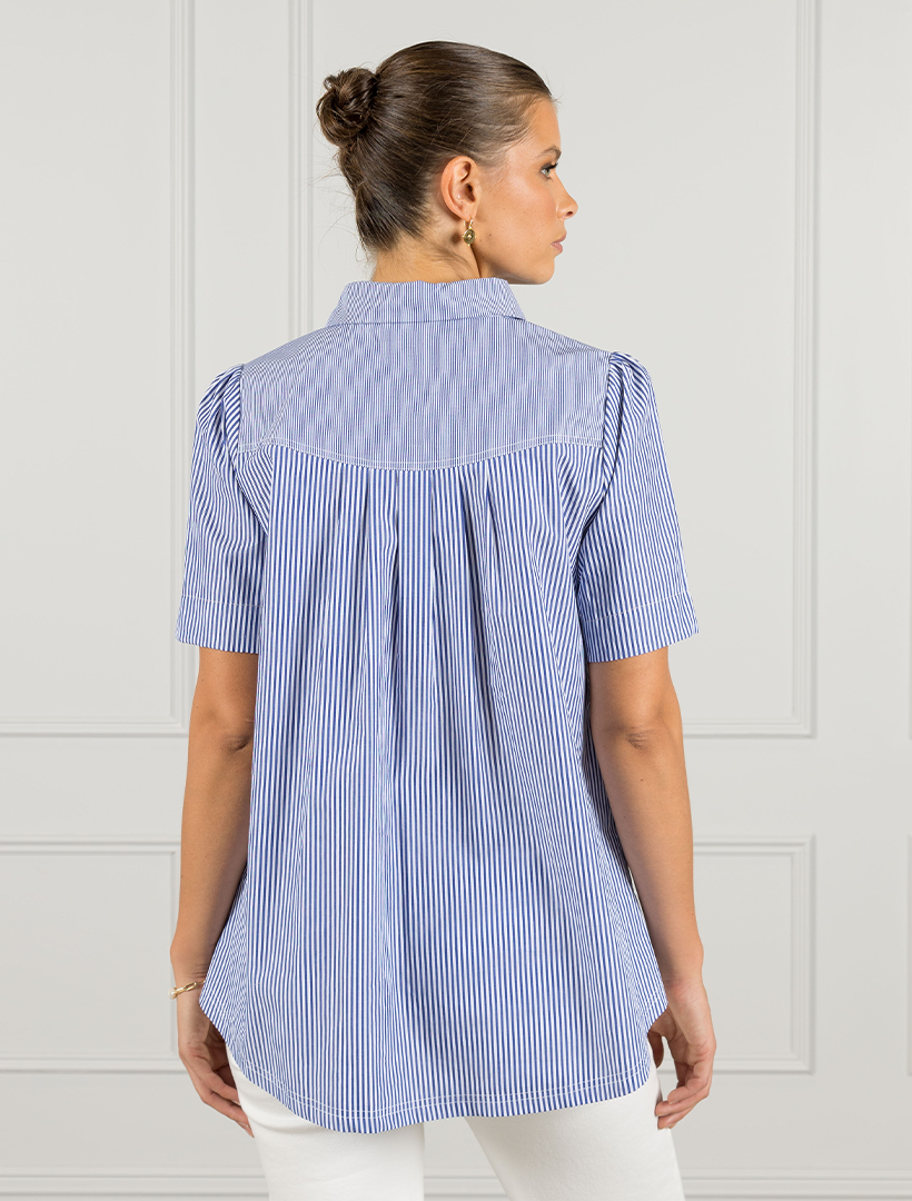 Celine Short Sleeve Shirt Blue - FINAL SALE