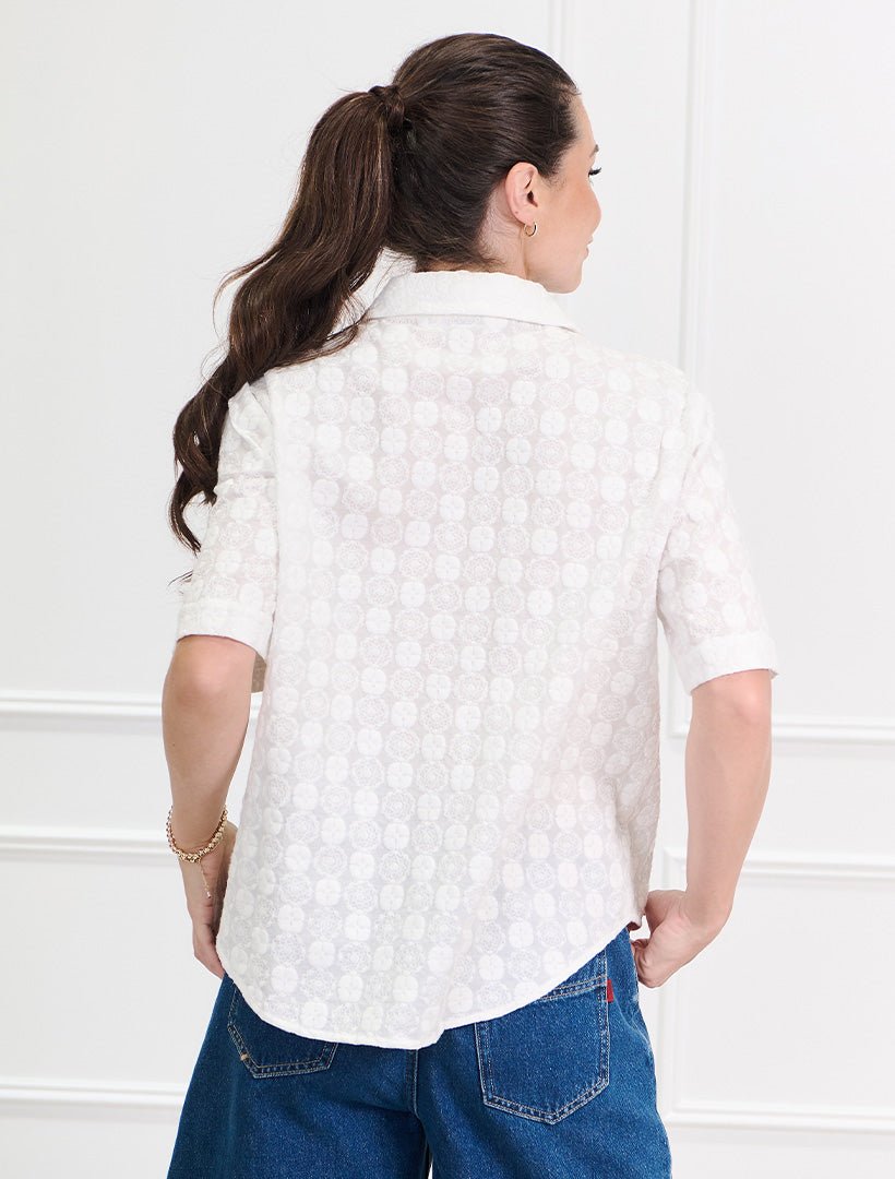 Daisy Chain Shirt White - FINAL SALE - Zjoosh