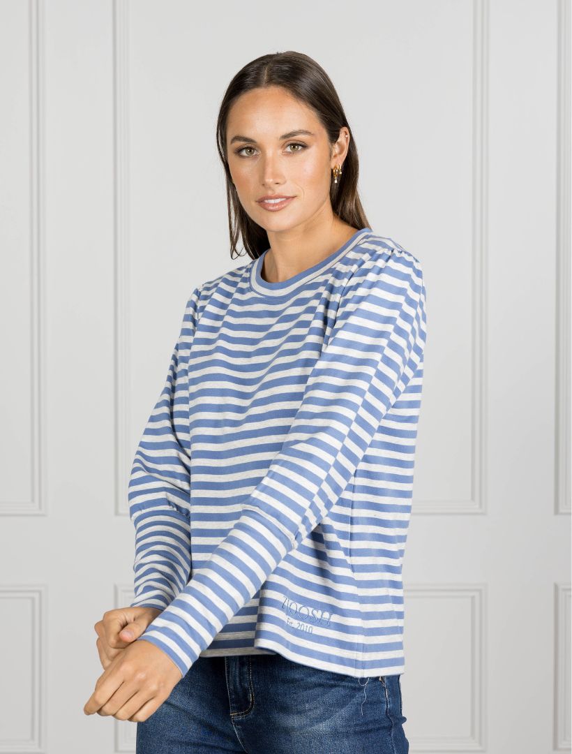 Penny Striped Top Blue