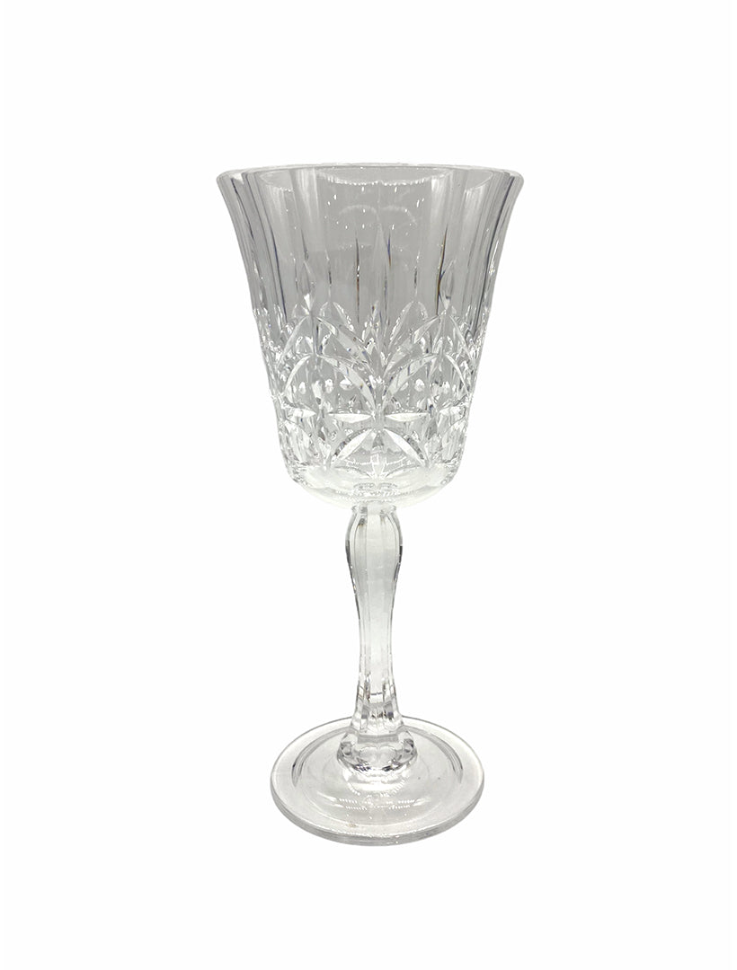 Acrylic Crystal Cut Wine Glass