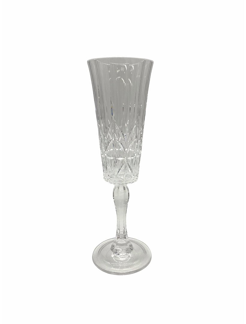 Acrylic Crystal Cut Flute Glass Clear - Zjoosh