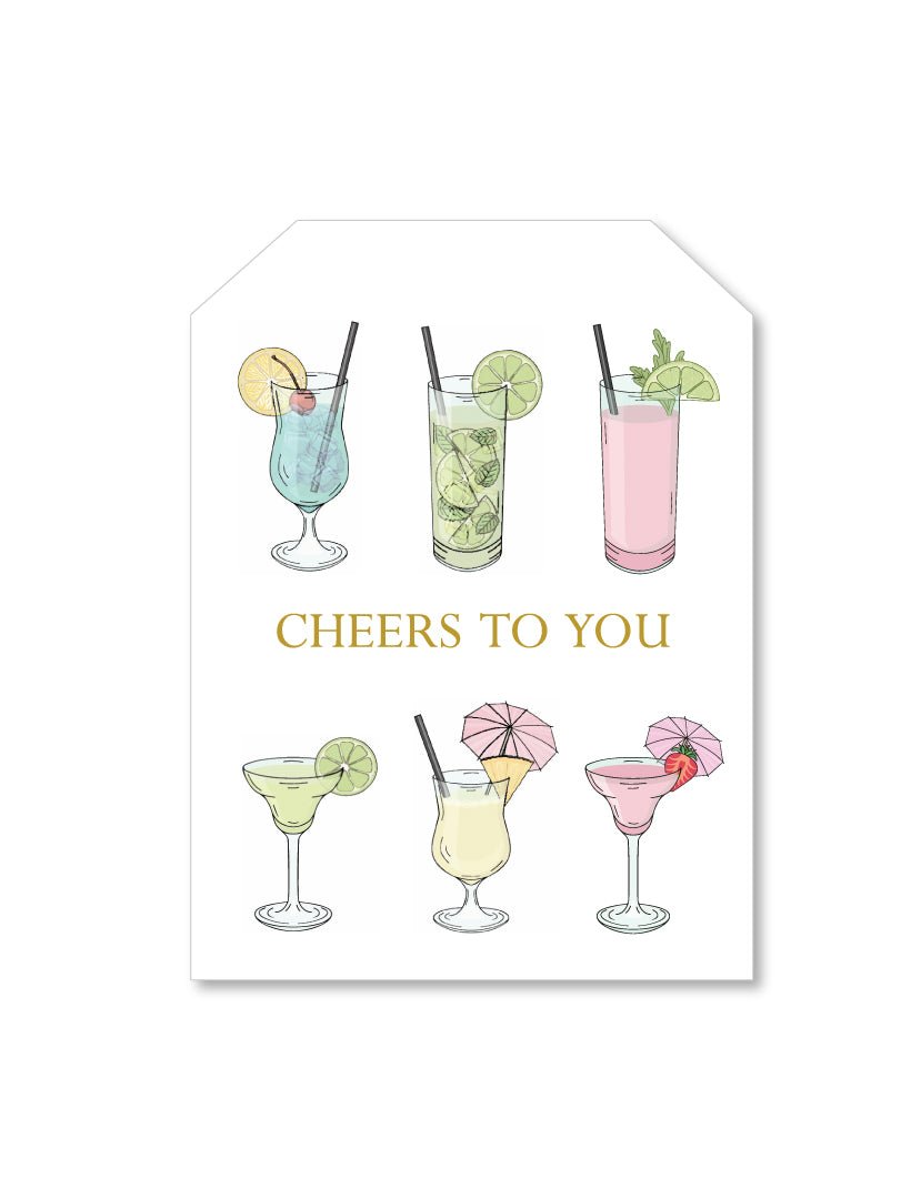 Cheers To You Cocktails Gift Tag - Zjoosh