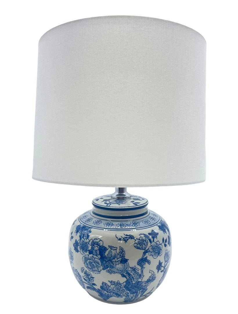 Chinoiserie Blooms Lamp Blue - Zjoosh