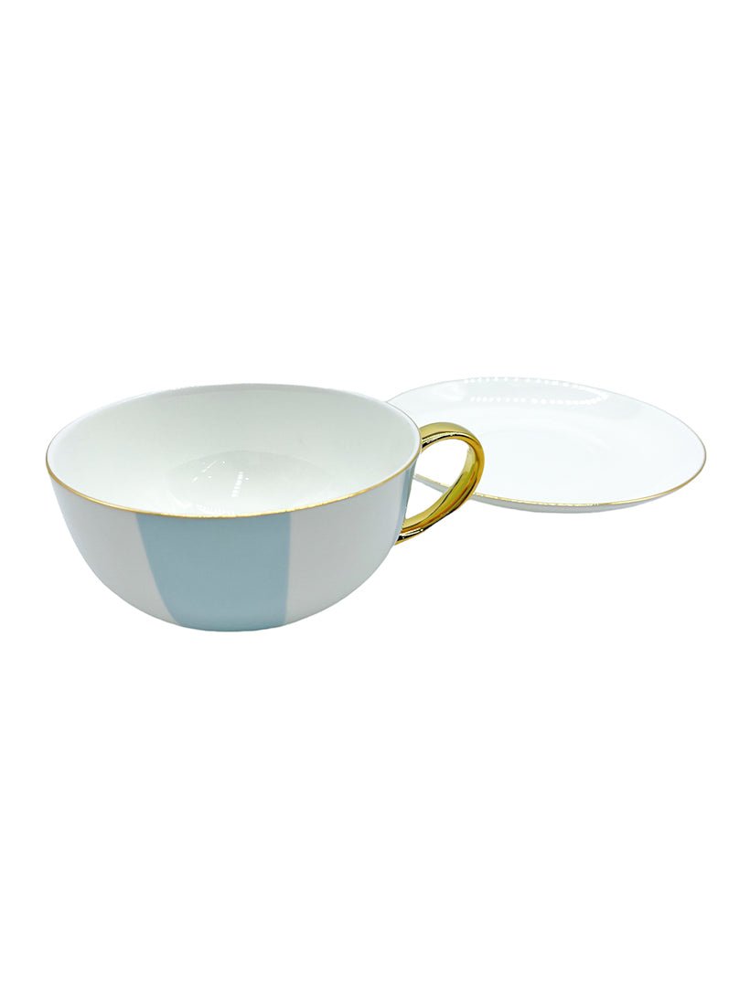 Classic Striped Tea Cup Blue 300ML - Zjoosh