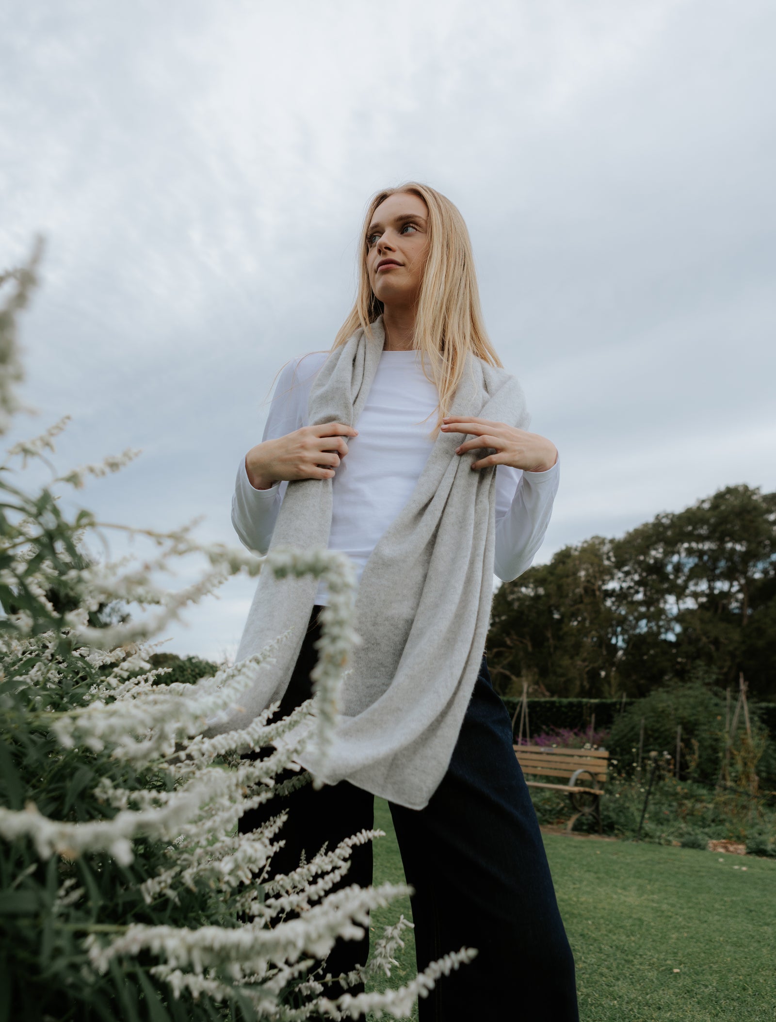 Cashmere Scarf Grey - Zjoosh
