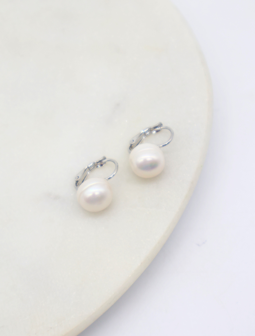 French Hook Pearls Silver