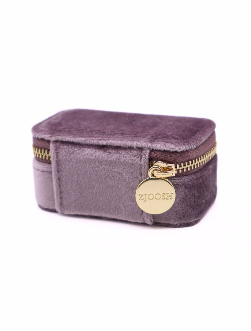 Mini Velvet Jewellery Case Lilac