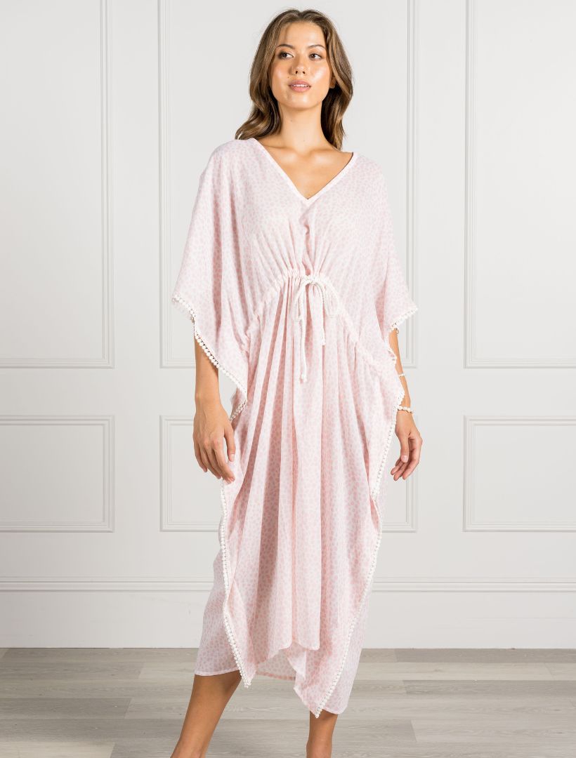 Sierra Animal Kaftan Pink