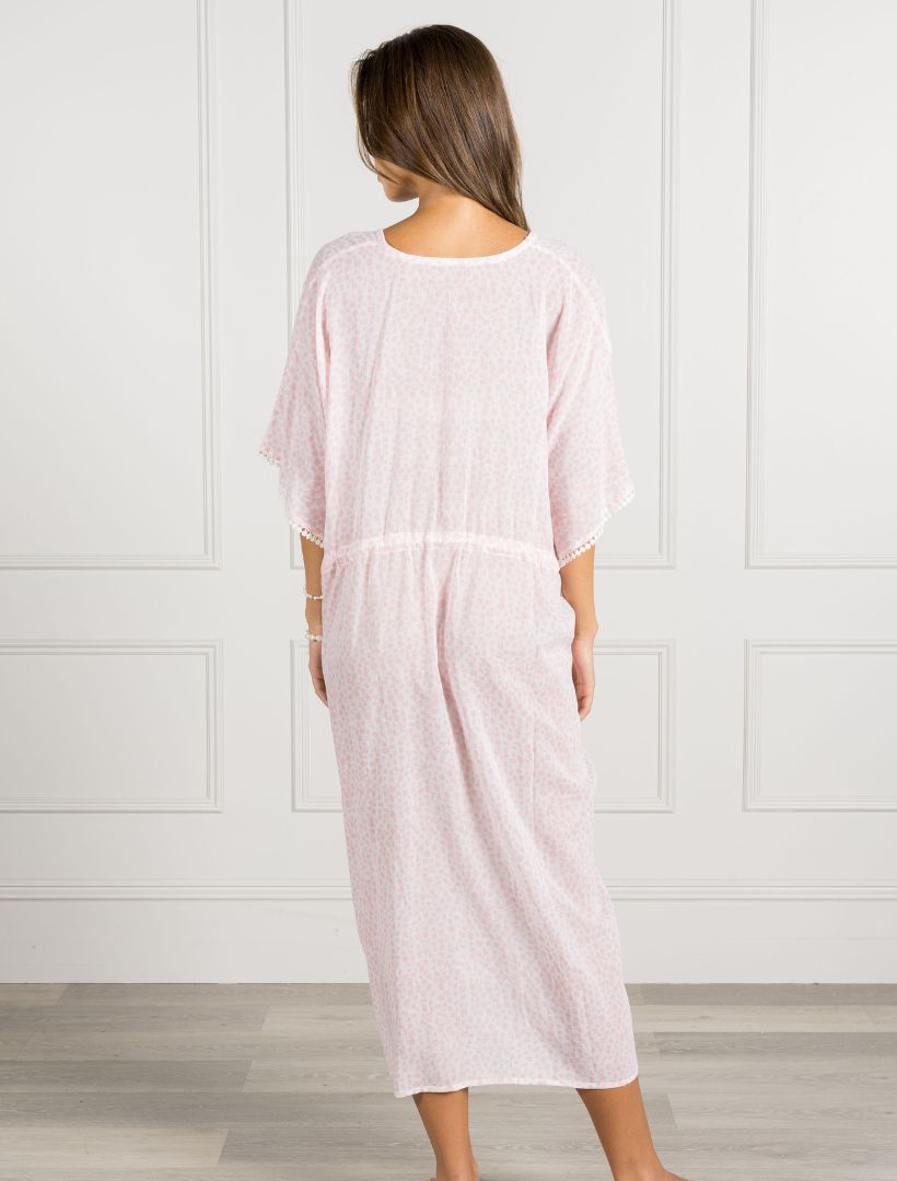 Sierra Animal Kaftan Pink