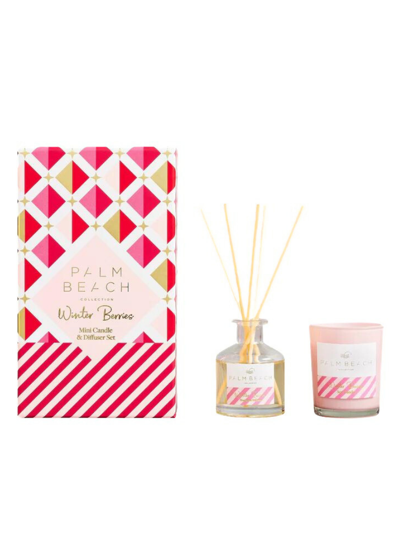 Palm Beach Mini Candle and Diffuser Pack Winter Berries - FINAL SALE