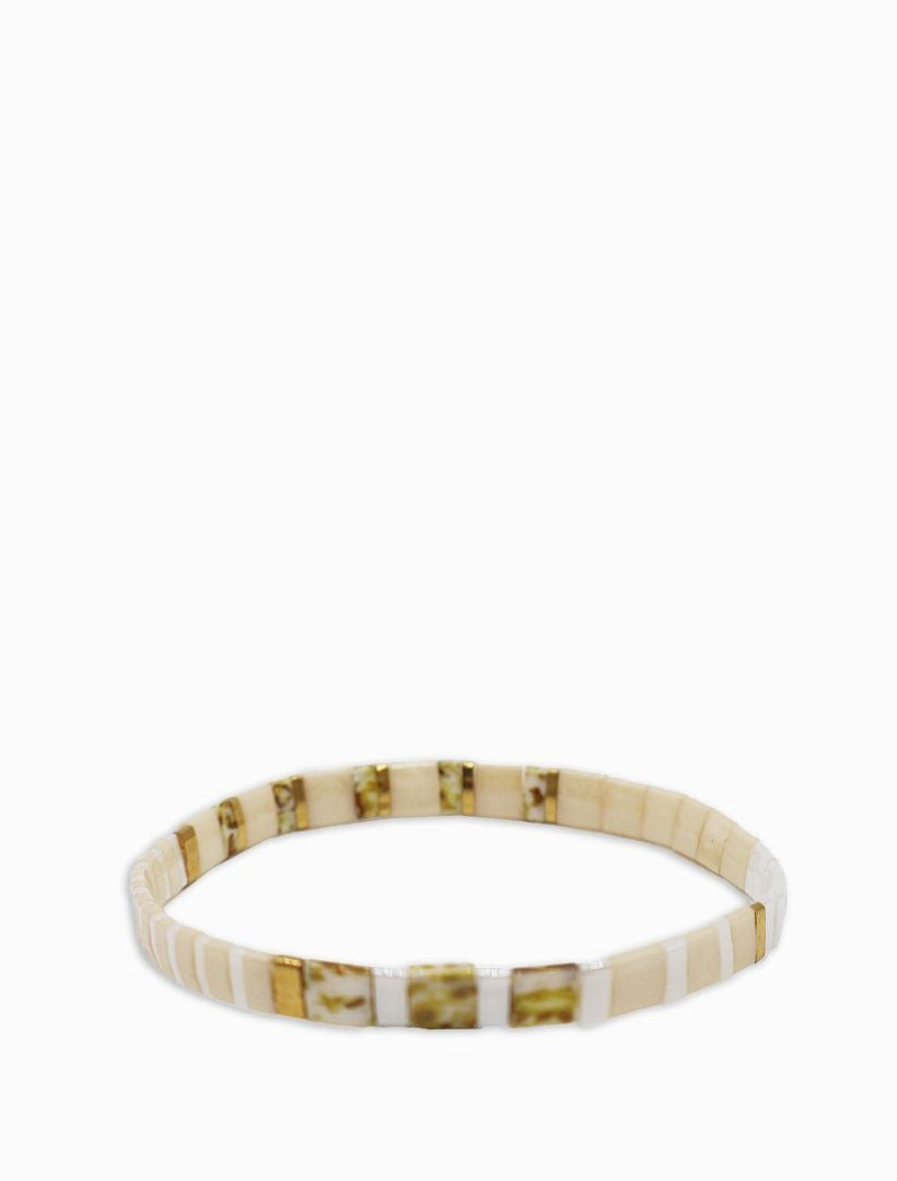 Tila Bracelet Beige and Gold