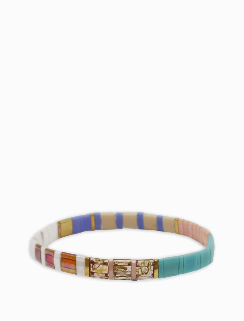 Tila Bracelet Nude and Turquoise