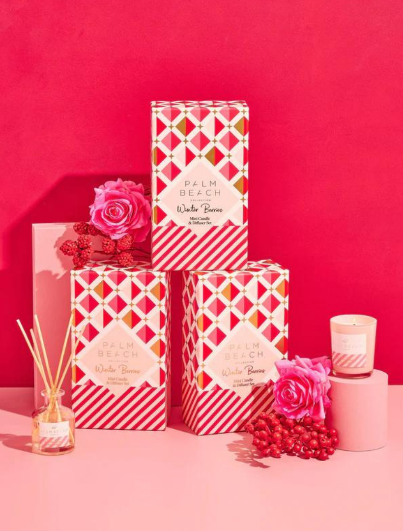 Palm Beach Mini Candle and Diffuser Pack Winter Berries - FINAL SALE