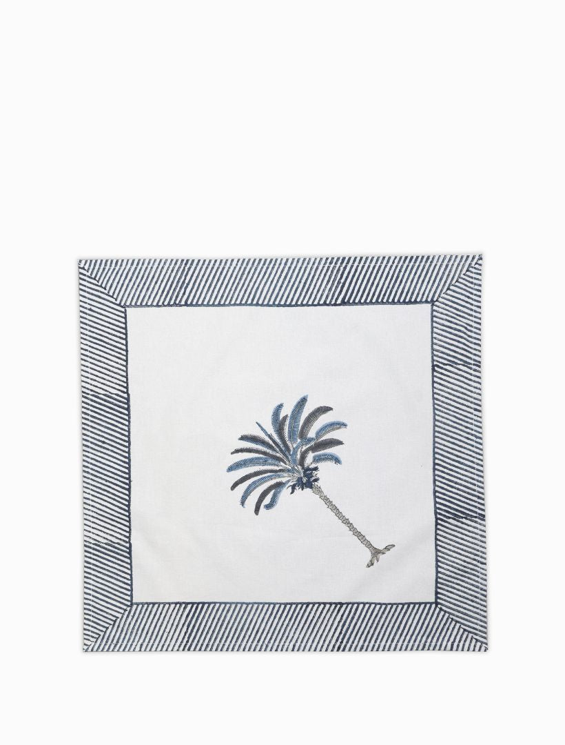 Ritchie Palms Napkin Blue (Set of 4)