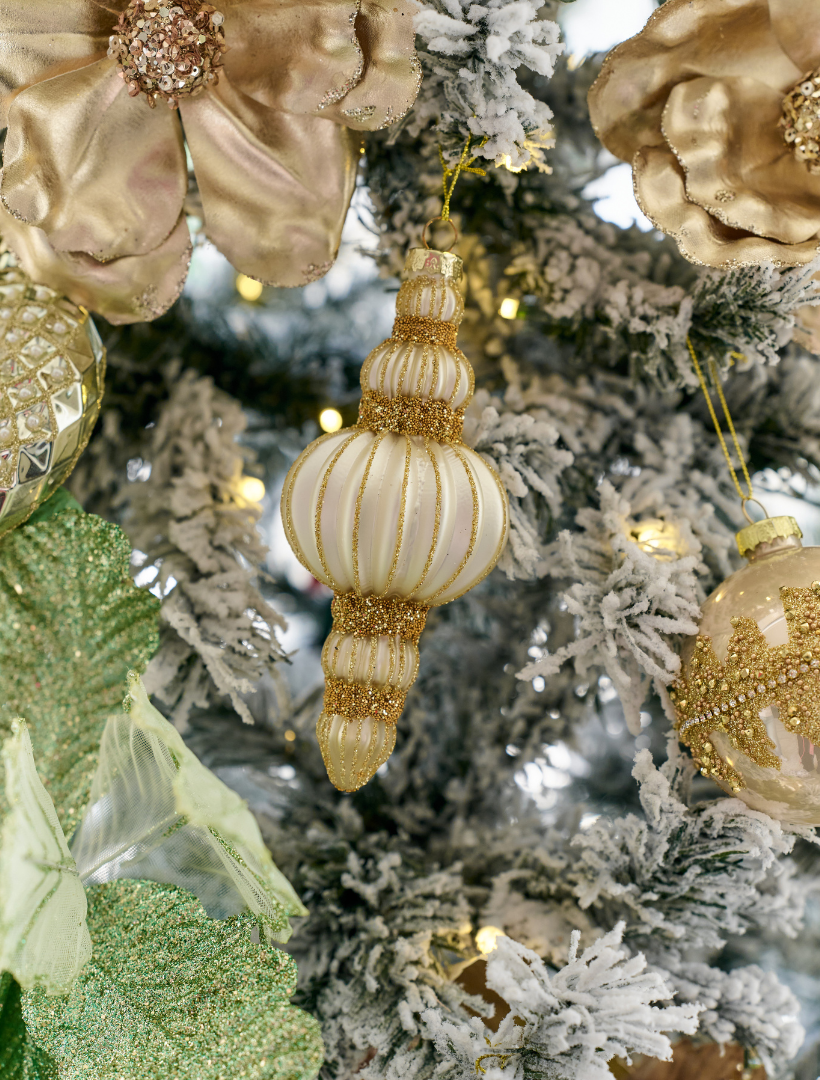 Finial Bauble White