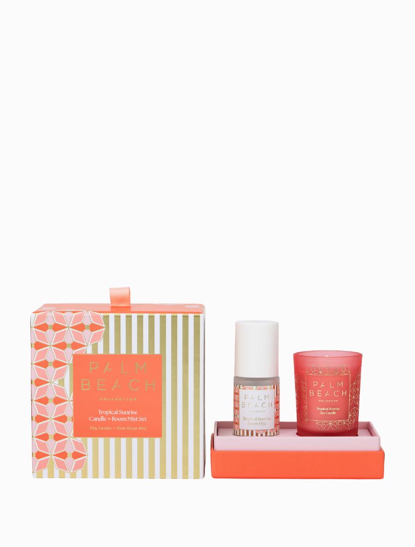 Palm Beach Candle and Room Mist Set Tropical Sunrise