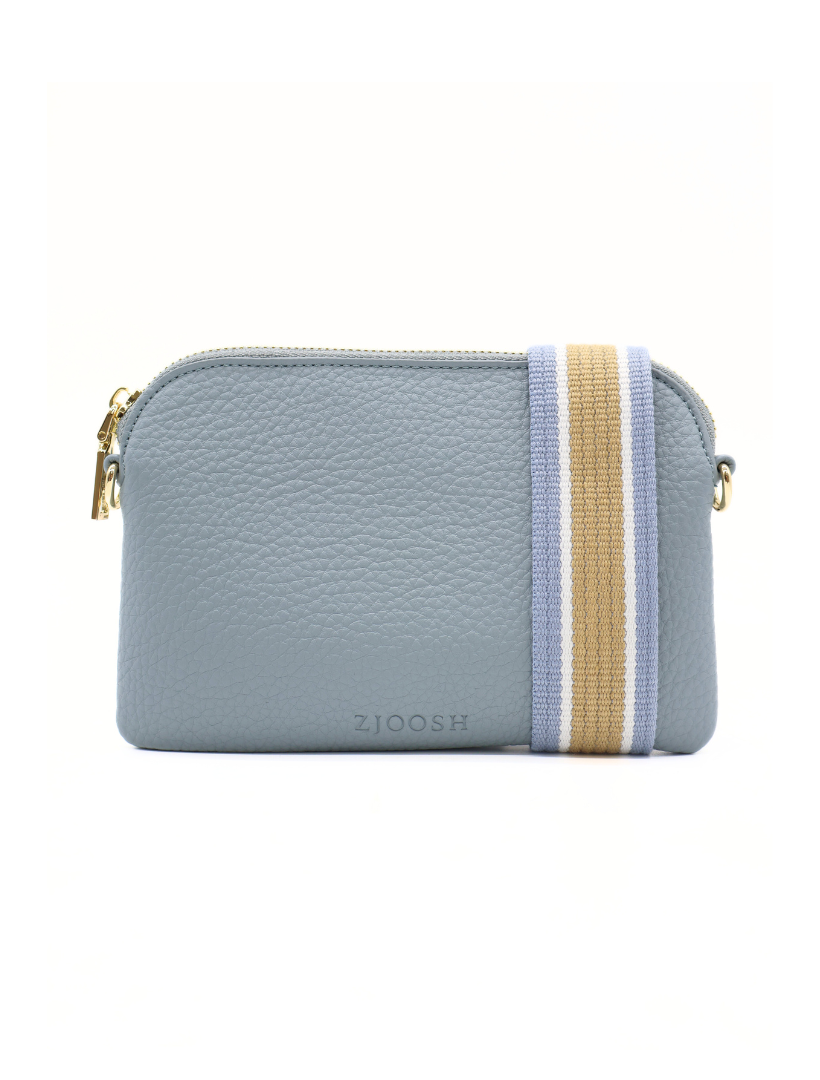 Ayra Studded Wristlet/Wallet - Dusty Blue – Flowers and Gray