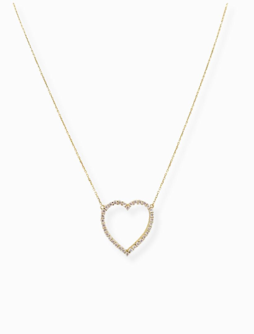 Lucienne Open Heart Necklace Gold