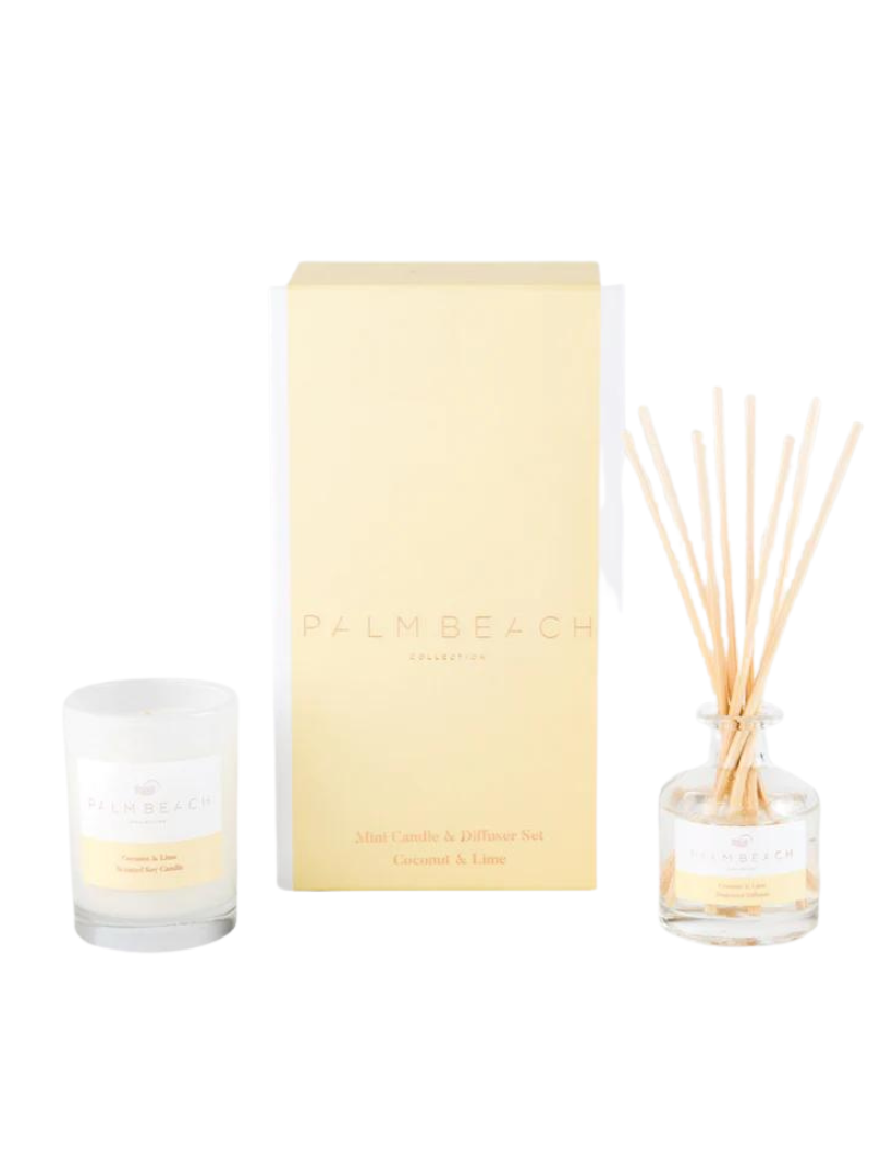 Palm Beach Mini Candle And Diffuser Coconut Lime