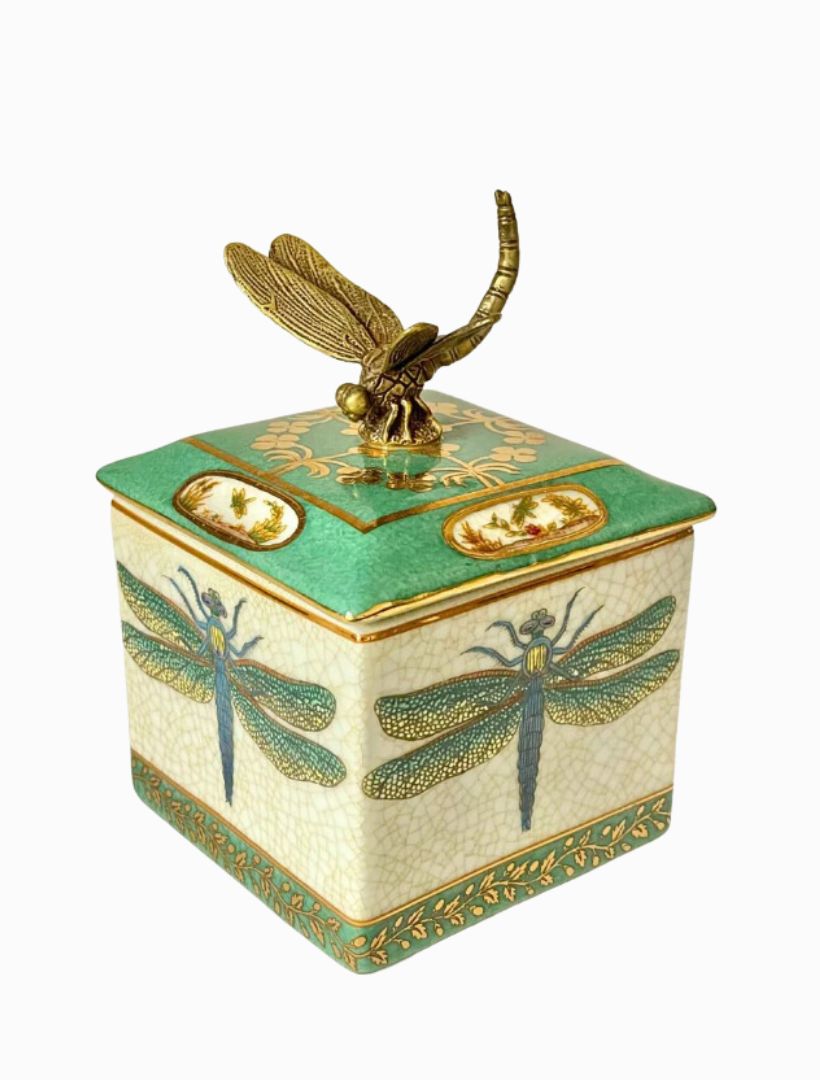 Exotico Trinket Box Libelula Green