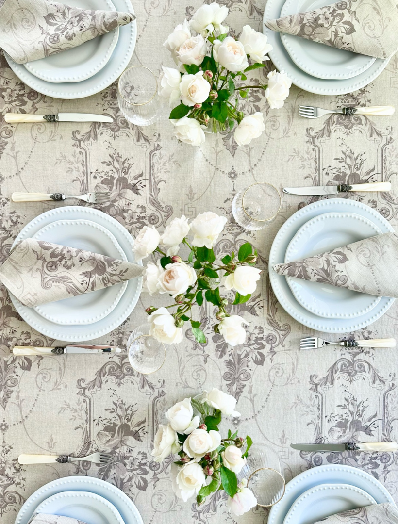 Honfleur French Linen Table Cloth (150cm x 320cm)