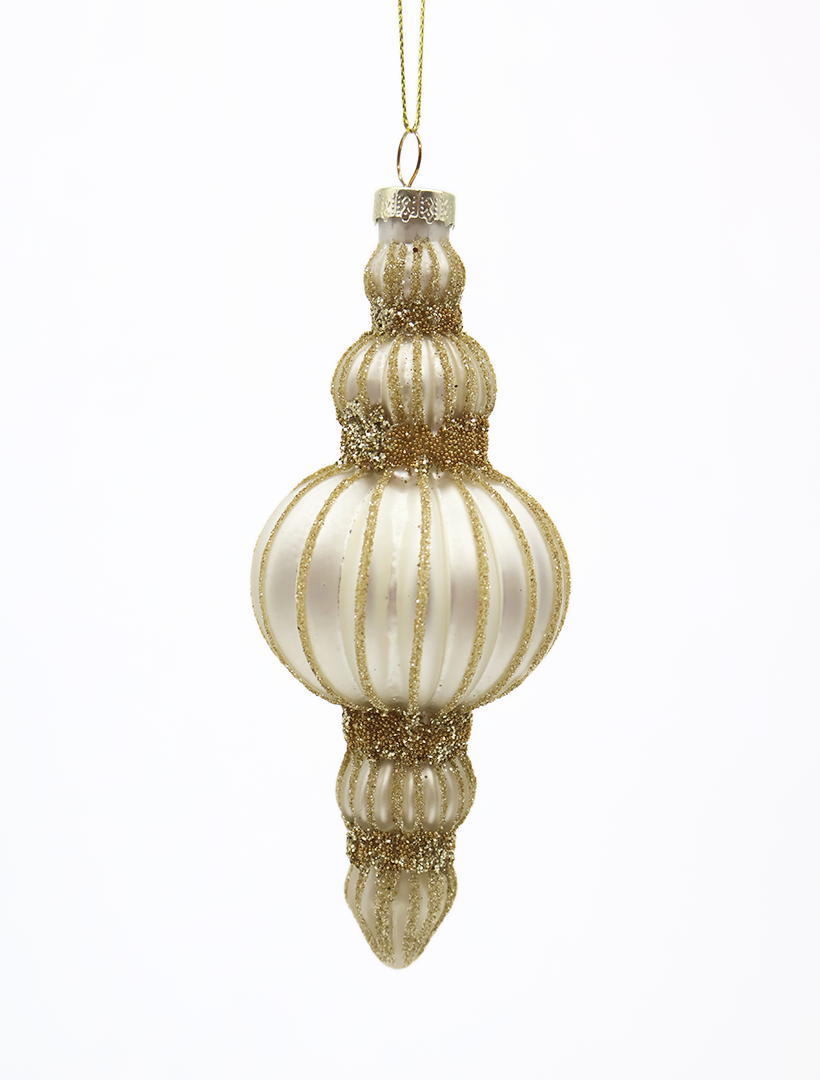 Finial Bauble White