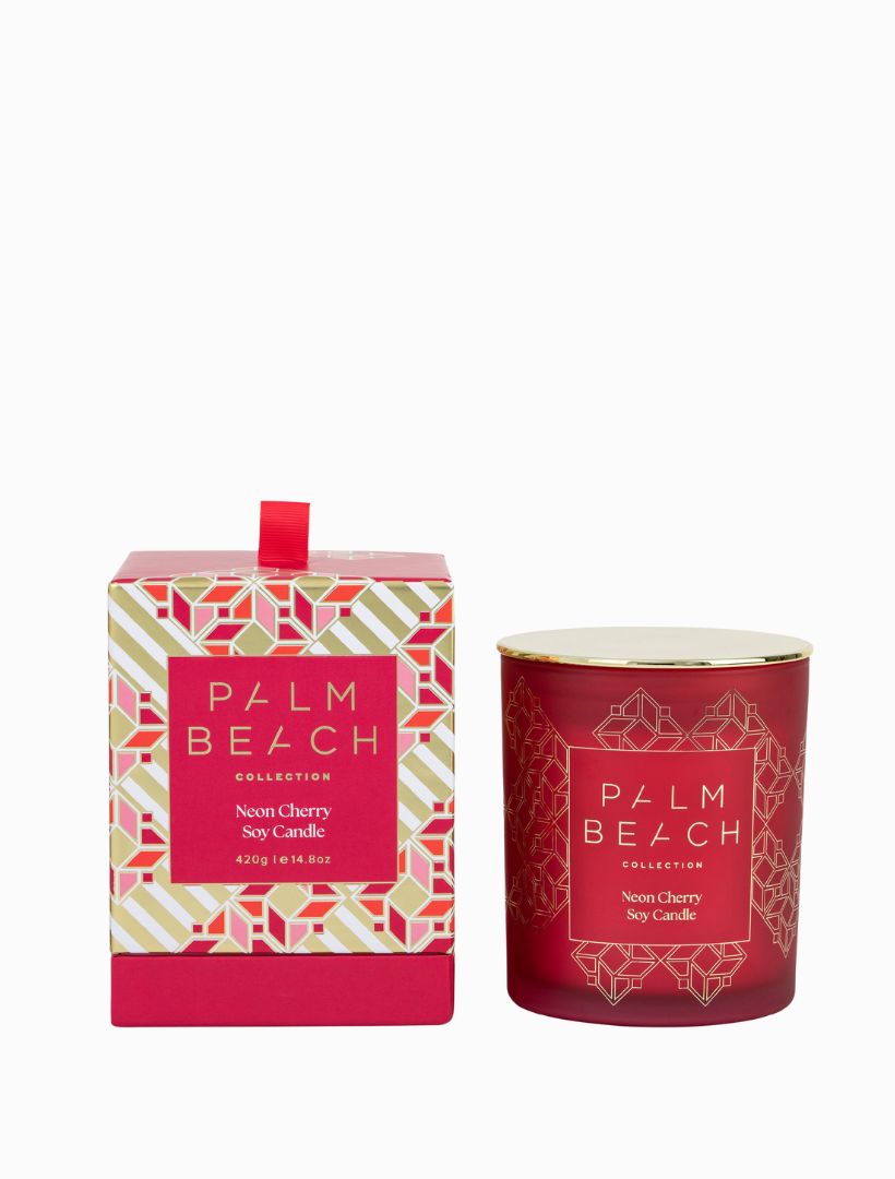 Palm Beach Neon Cherry Candle 420G