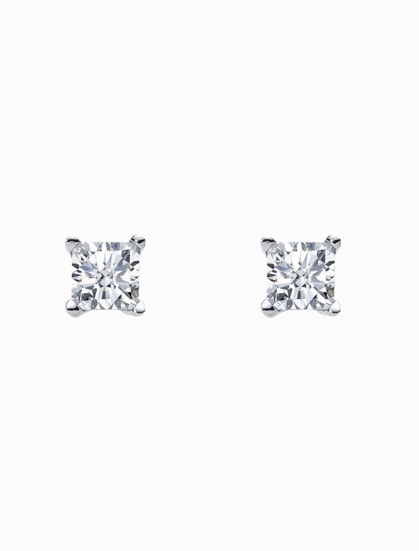 5mm Princess Cubic Zirconia Claw Studs - Zjoosh