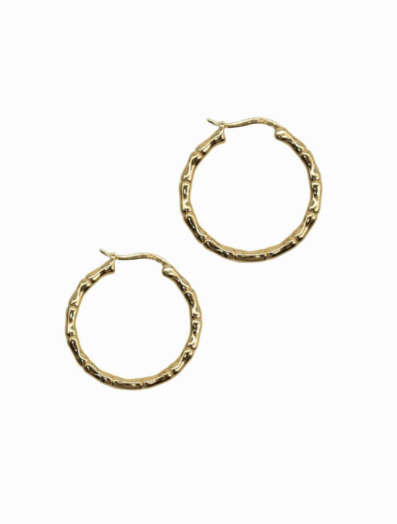 Lucienne Bamboo Hoops Gold