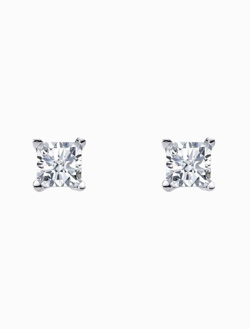 6mm Princess Cubic Zirconia Claw Studs - Zjoosh