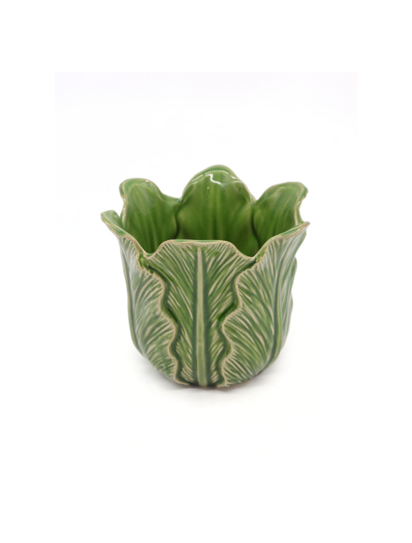 Cabbage Leaf Pot Green Small
