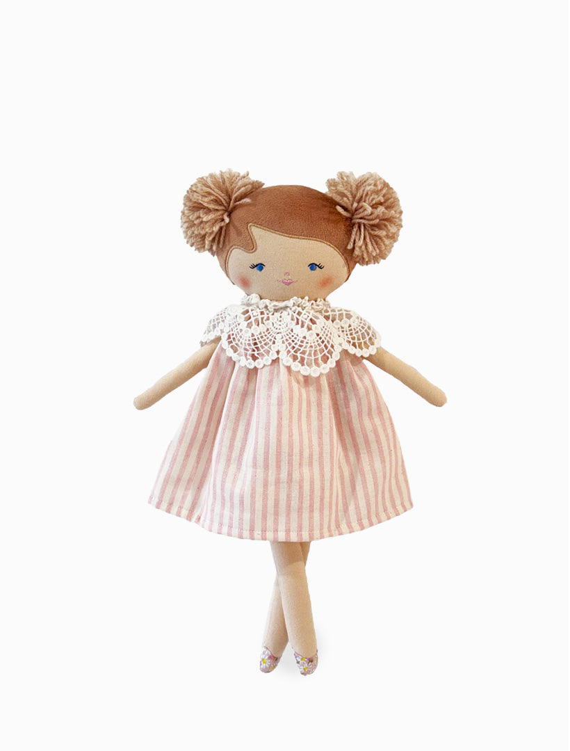 Aggie Doll Pink Stripe