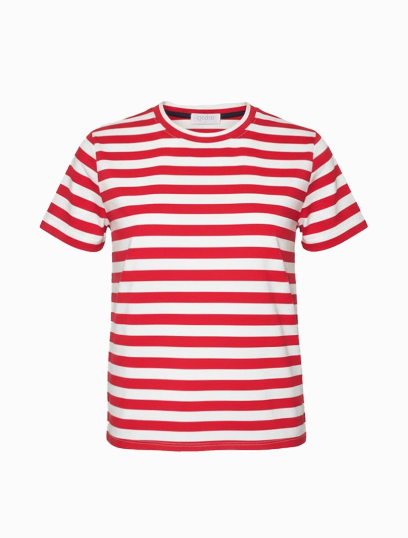 Alice Stripe Tee Red White