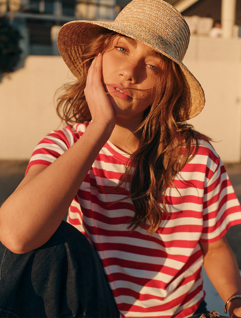 Alice Stripe Tee Red White