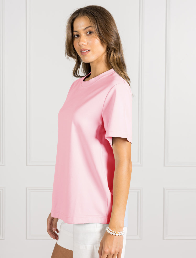 Front view - pink tee 