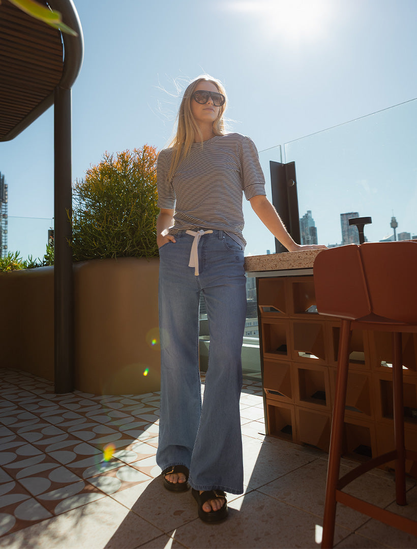 Amber Pale Wash Denim Jean