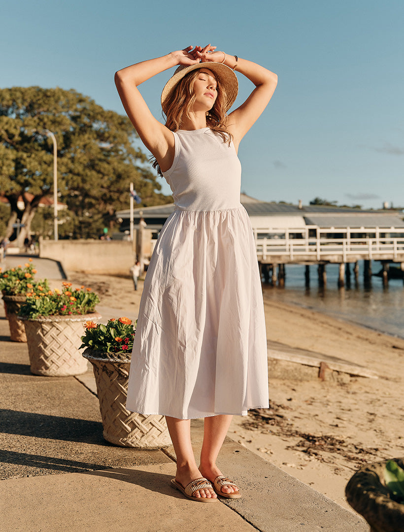 Raven Cotton Dress White