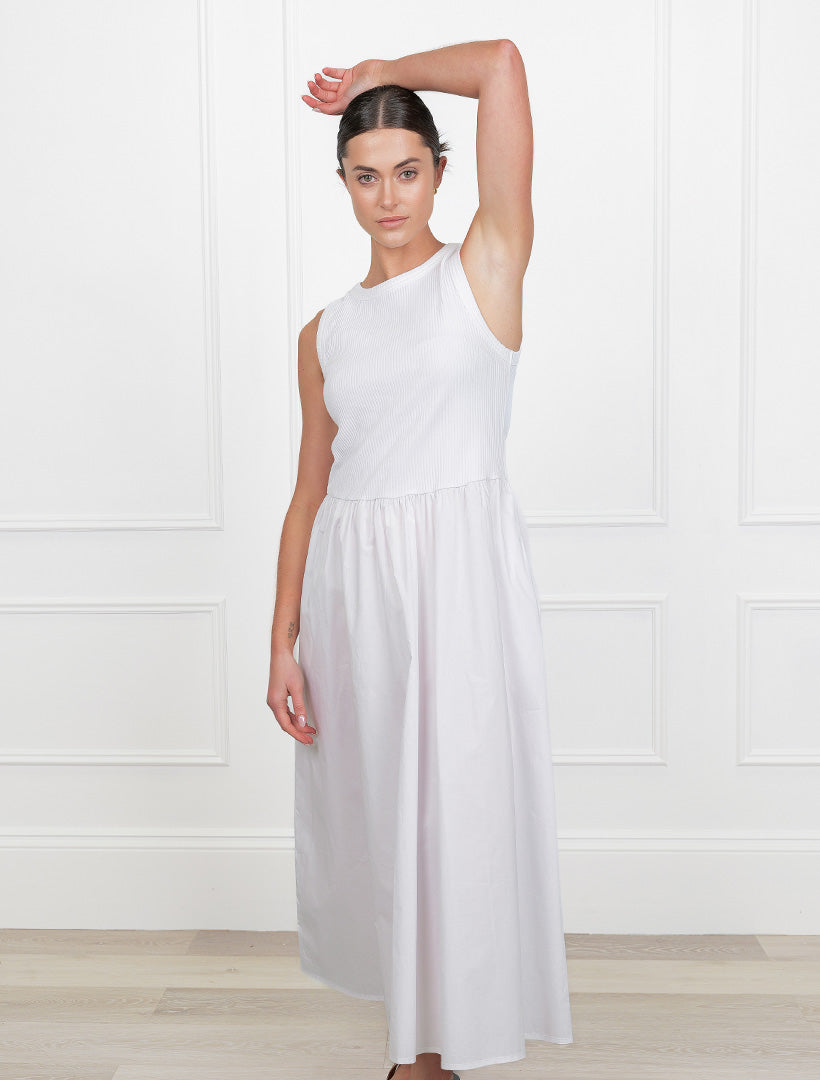 Raven Cotton Dress White