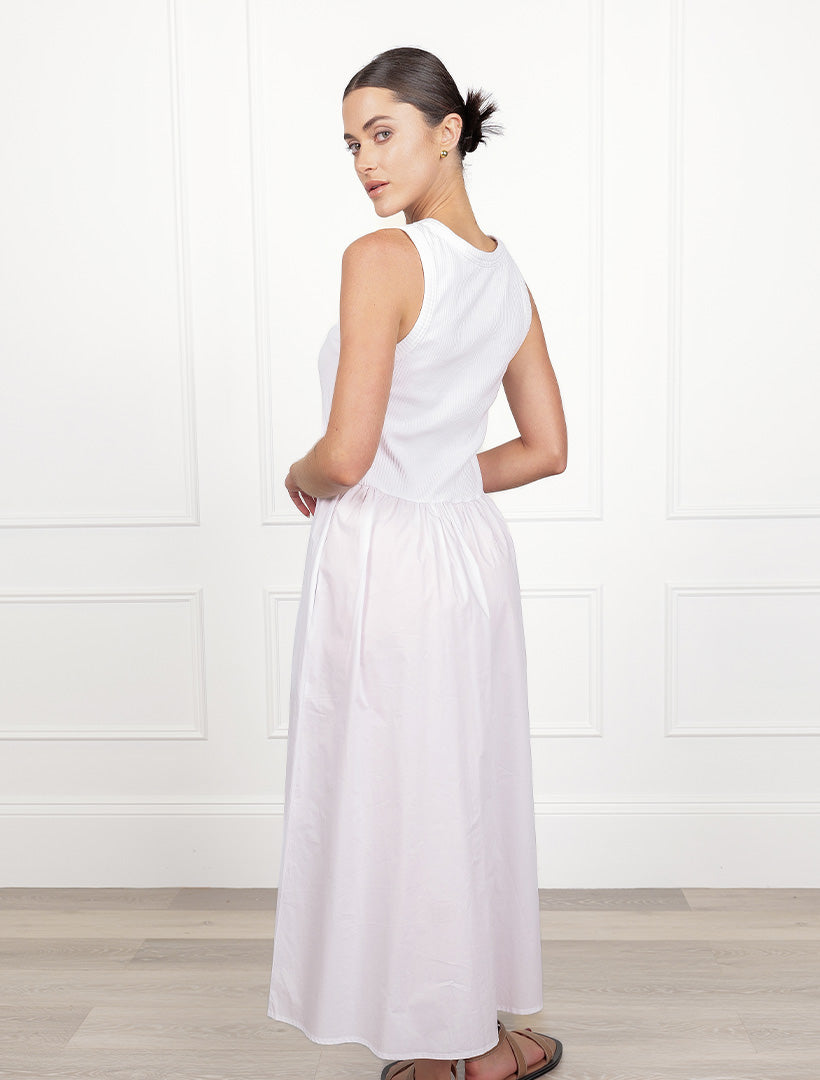 Raven Cotton Dress White