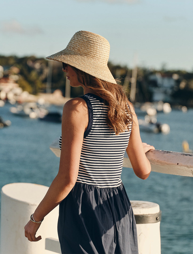 Raven Cotton Dress Navy