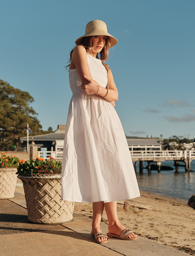 Raven Cotton Dress White