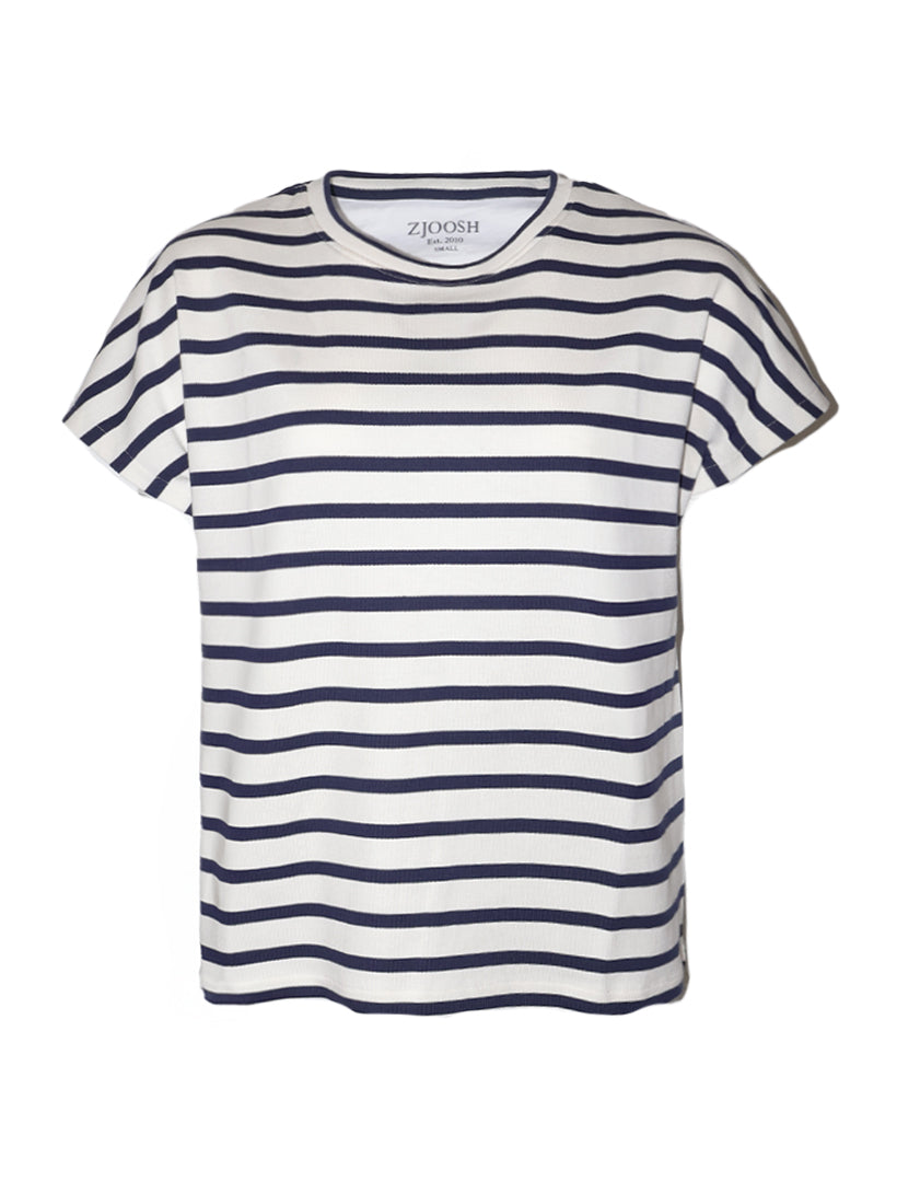 Campbell Tee Navy White