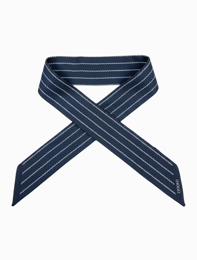 Navy White Stripes Neck Scarf