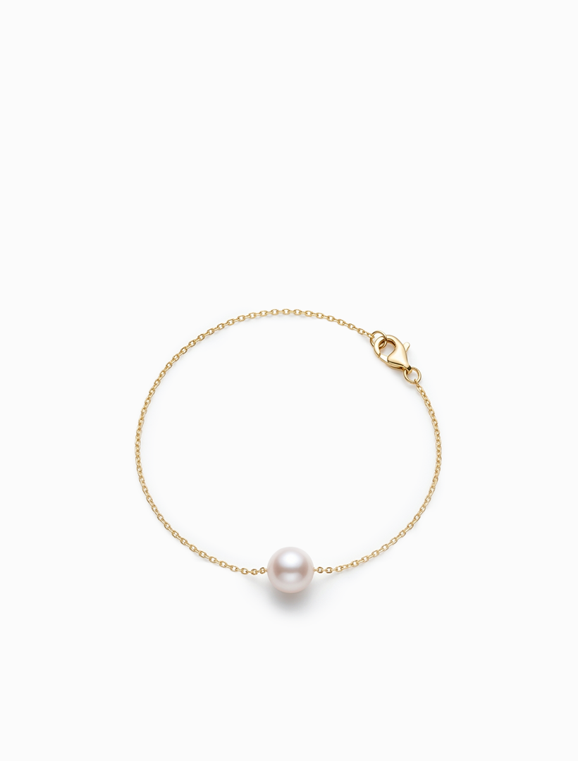 Lucienne Pearl Chain Bracelet 925 Gold