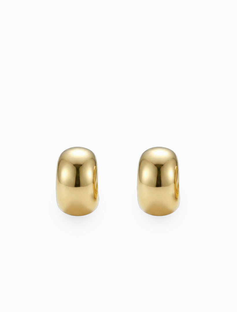 Ball Hoop Earrings Gold